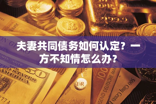北京夫妻共同债务如何认定？一方不知情怎么办？