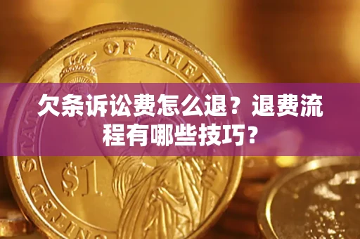 北京欠条诉讼费怎么退？退费流程有哪些技巧？