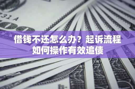 北京借钱不还怎么办？起诉流程如何操作有效追债